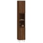 Armario de baño madera contrachapada roble marrón 30x30x190 cm de vidaXL, Tocadores de baño - Ref: Foro24-831539, Precio: 81,...