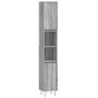 Armario de baño madera contrachapada gris Sonoma 30x30x190 cm de vidaXL, Tocadores de baño - Ref: Foro24-831538, Precio: 78,8...