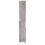 Armario de baño madera contrachapada gris Sonoma 30x30x190 cm de vidaXL, Tocadores de baño - Ref: Foro24-831538, Precio: 78,8...