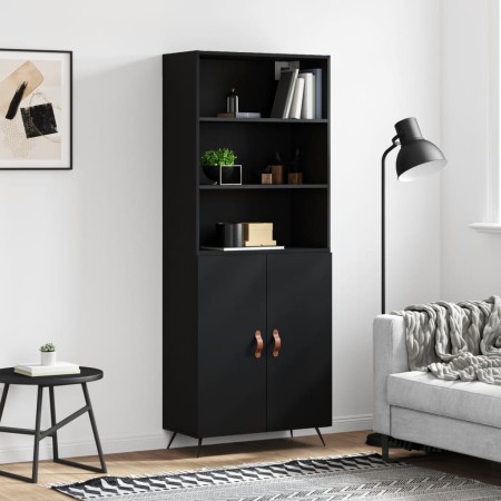 Tall black plywood sideboard 69.5x34x180 cm by vidaXL, Sideboards - Ref: Foro24-3189222, Price: 139,76 €, Discount: %