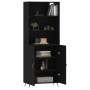 Aparador alto madera contrachapada negro 69,5x34x180 cm de vidaXL, Aparadores - Ref: Foro24-3189222, Precio: 139,76 €, Descue...