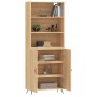 Aparador alto madera contrachapada color roble 69,5x34x180 cm de vidaXL, Aparadores - Ref: Foro24-3189224, Precio: 150,34 €, ...