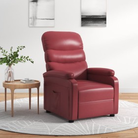 Sillón reclinable de cuero sintético rojo tinto de vidaXL, Sillones - Ref: Foro24-289686, Precio: 160,99 €, Descuento: %