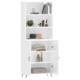 Aparador alto madera contrachapada blanco brillo 69,5x34x180 cm de vidaXL, Aparadores - Ref: Foro24-3189223, Precio: 130,49 €...