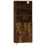 Aparador alto madera contrachapada roble ahumado 69,5x34x180 cm de vidaXL, Aparadores - Ref: Foro24-3189226, Precio: 138,99 €...