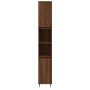 Armario de baño madera contrachapada roble marrón 30x30x190 cm de vidaXL, Tocadores de baño - Ref: Foro24-831531, Precio: 86,...