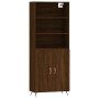 Aparador alto madera contrachapada marrón roble 69,5x34x180 cm de vidaXL, Aparadores - Ref: Foro24-3189228, Precio: 146,99 €,...