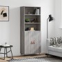 Hohes Sideboard Sonoma graues Sperrholz 69,5x34x180 cm von vidaXL, Sideboards - Ref: Foro24-3189227, Preis: 146,05 €, Rabatt: %