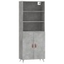 Tall plywood gray concrete sideboard 69.5x34x180 cm by vidaXL, Sideboards - Ref: Foro24-3189225, Price: 134,37 €, Discount: %