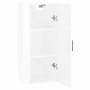 Glossy white wall cabinet 34.5x34x90 cm by vidaXL, Sideboards - Ref: Foro24-828862, Price: 49,77 €, Discount: %