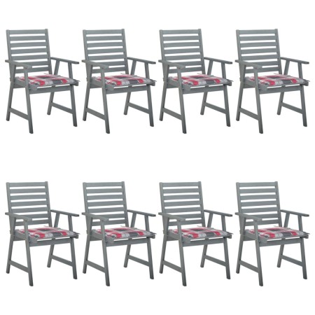 Garden dining chairs 8 units solid acacia wood with cushions by vidaXL, Garden chairs - Ref: Foro24-3078444, Price: 679,48 €,...