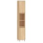 Armario de baño madera contrachapada roble Sonoma 30x30x190 cm de vidaXL, Tocadores de baño - Ref: Foro24-831527, Precio: 103...