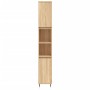 Armario de baño madera contrachapada roble Sonoma 30x30x190 cm de vidaXL, Tocadores de baño - Ref: Foro24-831527, Precio: 103...