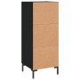 Aparador de madera contrachapada negro 34,5x34x90 cm de vidaXL, Aparadores - Ref: Foro24-830445, Precio: 59,96 €, Descuento: %