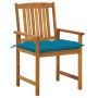 Garden chairs and cushions 6 units solid acacia wood by vidaXL, Garden chairs - Ref: Foro24-3078185, Price: 408,69 €, Discoun...