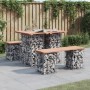 Gartenbank Design Gabione massives Kiefernholz 100x70x72 cm von vidaXL, Gartenbänke - Ref: Foro24-834363, Preis: 85,47 €, Rab...