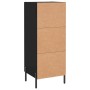 Aparador de madera contrachapada negro 34,5x34x90 cm de vidaXL, Aparadores - Ref: Foro24-830453, Precio: 63,28 €, Descuento: %