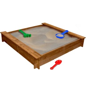 Arenero de jardín para niños cuadrado de madera de vidaXL, Cajones de arena - Ref: Foro24-41658, Precio: 47,99 €, Descuento: %