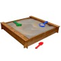 Arenero de jardín para niños cuadrado de madera de vidaXL, Cajones de arena - Ref: Foro24-41658, Precio: 47,09 €, Descuento: %