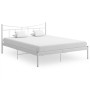 Estructura de cama de metal blanca 140x200 cm de vidaXL, Camas y somieres - Ref: Foro24-324802, Precio: 140,37 €, Descuento: %