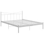 Estructura de cama de metal blanca 140x200 cm de vidaXL, Camas y somieres - Ref: Foro24-324802, Precio: 140,37 €, Descuento: %