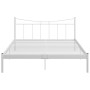 Estructura de cama de metal blanca 140x200 cm de vidaXL, Camas y somieres - Ref: Foro24-324802, Precio: 140,37 €, Descuento: %