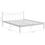 Estructura de cama de metal blanca 140x200 cm de vidaXL, Camas y somieres - Ref: Foro24-324802, Precio: 140,37 €, Descuento: %