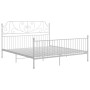 White metal bed frame 200x200 cm by vidaXL, Beds and slatted bases - Ref: Foro24-324860, Price: 190,65 €, Discount: %