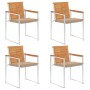 Garden chairs and cushions 4 units solid acacia wood by vidaXL, Garden chairs - Ref: Foro24-3078473, Price: 510,97 €, Discoun...