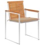 Garden chairs and cushions 4 units solid acacia wood by vidaXL, Garden chairs - Ref: Foro24-3078473, Price: 510,97 €, Discoun...