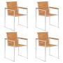 Garden chairs and cushions 4 units solid acacia wood by vidaXL, Garden chairs - Ref: Foro24-3078473, Price: 510,97 €, Discoun...