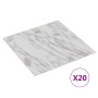 Tarimas de suelo autoadhesivas 20 uds PVC mármol blanco 1,86 m² de vidaXL, Suelos y moquetas - Ref: Foro24-330176, Precio: 36...