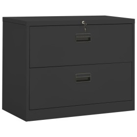 Anthracite steel filing cabinet 90x46x72.5 cm by vidaXL, Filing cabinets - Ref: Foro24-336289, Price: 213,29 €, Discount: %