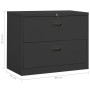 Aktenschrank aus anthrazitfarbenem Stahl, 90 x 46 x 72,5 cm von vidaXL, Aktenschränke - Ref: Foro24-336289, Preis: 213,29 €, ...