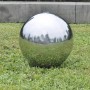 Stainless steel garden sphere cascade fountain with LEDs, 30 cm. by vidaXL, Fountains and waterfalls - Ref: Foro24-41683, Pri...