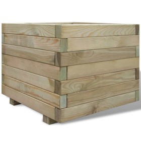 Quadratisches Blumenbeet aus Holz 50x50x40 cm von vidaXL, Töpfe und Pflanzgefäße - Ref: Foro24-41659, Preis: 59,51 €, Rabatt: %