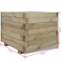 Square wooden flowerbed 50x50x40 cm by vidaXL, Pots and planters - Ref: Foro24-41659, Price: 59,51 €, Discount: %