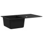 Granite kitchen sink with black bowl and drainer by vidaXL, Sinks - Ref: Foro24-141669, Price: 195,55 €, Discount: %