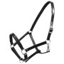 Ronzal/Cabestro de Cuero Negro Ajustable Para Caballo (Estándar) de vidaXL, Cabestros para caballos - Ref: Foro24-90891, Prec...