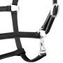 Ronzal/Cabestro de Cuero Negro Ajustable Para Caballo (Estándar) de vidaXL, Cabestros para caballos - Ref: Foro24-90891, Prec...