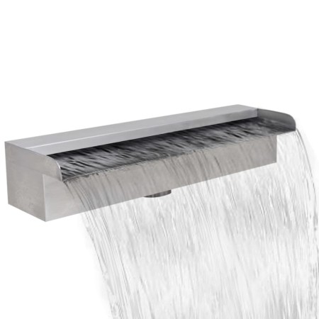 Fuente cascada rectangular piscina acero inoxidable 45 cm de vidaXL, Fuentes y cascadas - Ref: Foro24-41666, Precio: 67,88 €,...