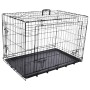 FLAMINGO Dog cage with sliding door Nyo M 77x47x53.5 cm black by FLAMINGO, Pet carriers and boxes - Ref: Foro24-439622, Price...