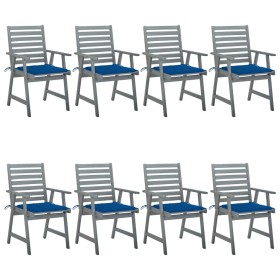 Garden dining chairs 8 units solid acacia wood with cushions by vidaXL, Garden chairs - Ref: Foro24-3078441, Price: 598,99 €,...