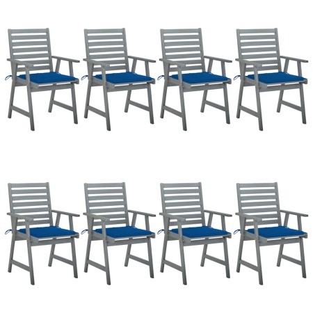 Garden dining chairs 8 units solid acacia wood with cushions by vidaXL, Garden chairs - Ref: Foro24-3078441, Price: 689,66 €,...