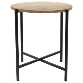 Ambiance Mesa auxiliar redonda de madera y metal 45 cm de Ambiance, Mesas auxiliares - Ref: Foro24-439793, Precio: 68,12 €, D...