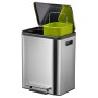 EKO EcoCasa pedal bin 2x15 L matt silver by EKO, Waste containers - Ref: Foro24-440009, Price: 99,38 €, Discount: %