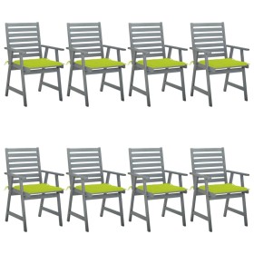 Garden dining chairs 8 units solid acacia wood with cushions by vidaXL, Garden chairs - Ref: Foro24-3078442, Price: 664,53 €,...