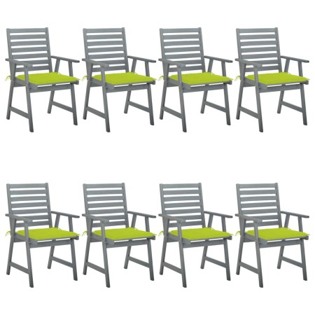 Garden dining chairs 8 units solid acacia wood with cushions by vidaXL, Garden chairs - Ref: Foro24-3078442, Price: 664,53 €,...