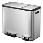 EKO EcoCasa pedal bin 3x15 L matte silver by EKO, Waste containers - Ref: Foro24-440011, Price: 139,17 €, Discount: %