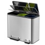 EKO Cubo de pedal EcoCasa 3x15 L plateado mate de EKO, Contenedores de residuos - Ref: Foro24-440011, Precio: 139,17 €, Descu...